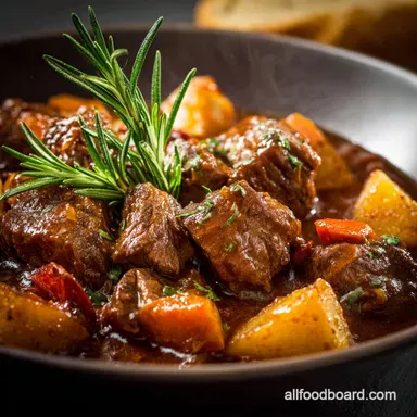 Crockpot Fall Dinner Recipes: Hearty Autumn Ale Beef Stew Recipe Card