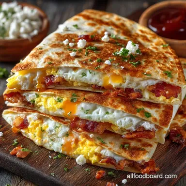 Fluffy Bacon Egg Breakfast Quesadillas Recipe The Ultimate Morning Munch Recipe Card