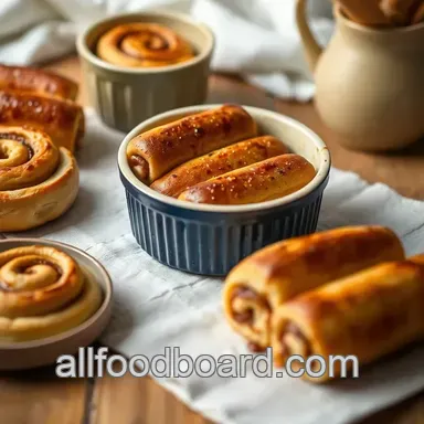 Delicious Bake Breakfast Sausages in Cinnamon Rolls: A Family Favorite Recipe! Recipe Card