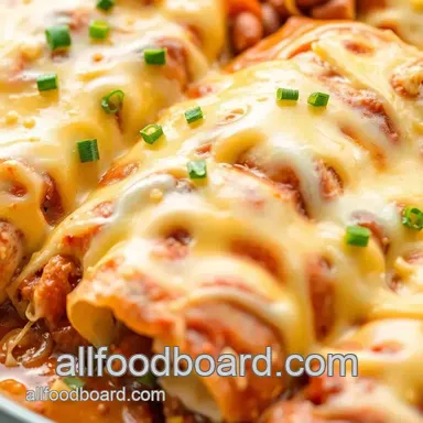 Bake Cheesy Enchiladas with Beans & Mushrooms Recipe Card