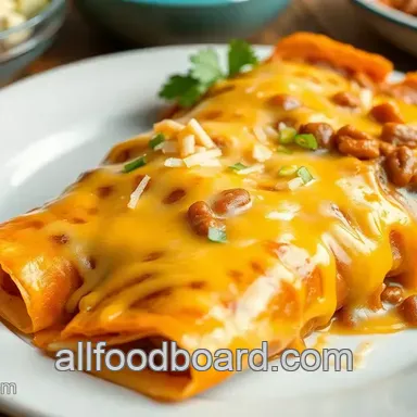 Bake Cheesy Enchiladas with Beans & Mushrooms