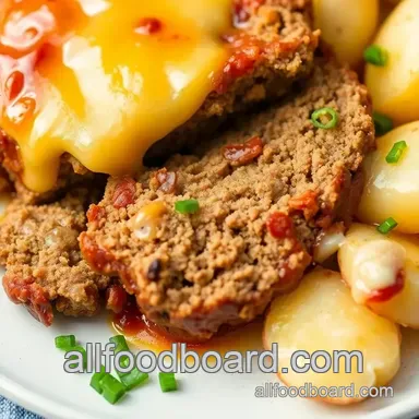 Bake Cowboy Meatloaf with Cheesy Potatoes Recipe Card