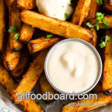 Bake Crispy Fries with Zesty Aioli Dip Recipe Card