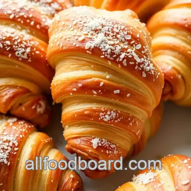 Bake Flaky Croissants - Classic Swiss Gipfeli Recipe Card