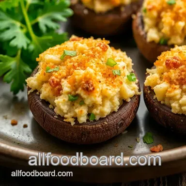 Bake Flavorful Stuffed Mushrooms in 35 Mins Recipe Card