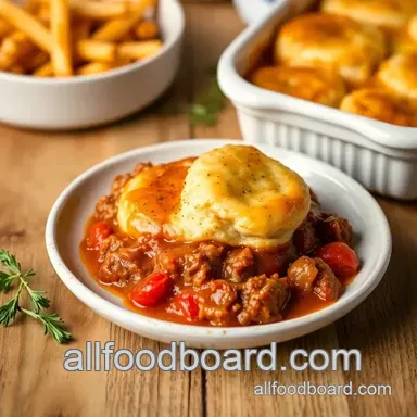 Easy & Delicious Bake Ground Beef in Cheesy Biscuit Casserole: A Family Favorite Recipe Card