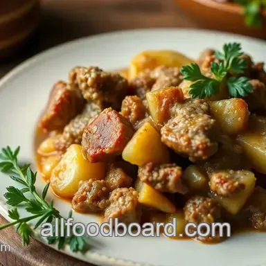 Hearty Baked Meat and Potatoes - Comforting Casserole: A Family Favorite