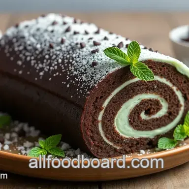 Easy &amp Delicious Mint Chocolate Roll Cake Delightfully: A Family Favorite