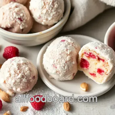 Bake Raspberry Almond Snowballs Delightfully