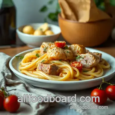 Easy & Delicious Bake Cavatappi Chicken & Ham Delight (45 min): A Family Favorite Recipe Card