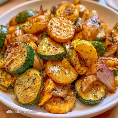 Baked Yellow Squash and Zucchini for 4 Recipe Card