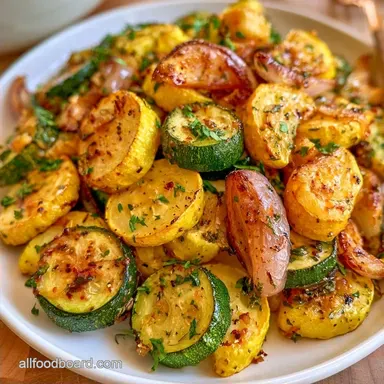 Baked Yellow Squash and Zucchini for 4