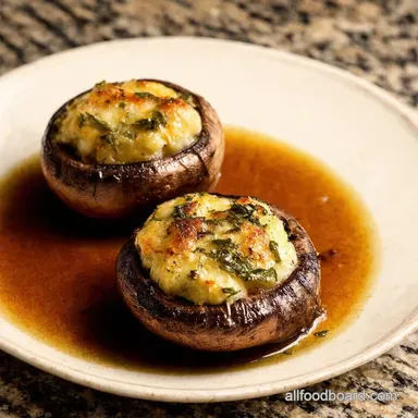 Easy Baked portobello mushroom recipe Balsamic Herb Bliss Recipe Card