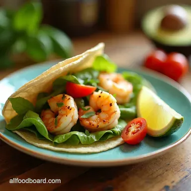 Basil Avocado Shrimp Salad Wraps My Light Easy Summer Lunch Recipe Card