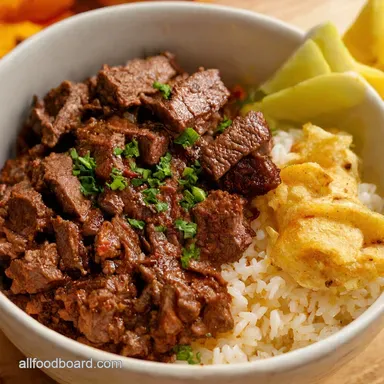 BBQ Steak Rice Bowls A TexMex Fiesta in a Bowl Recipe Card