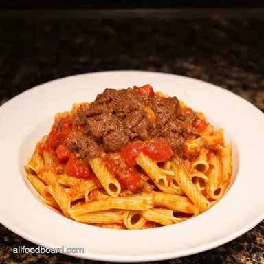Beefy Tomato Pasta My Ultimate Comfort Food Recipe Card