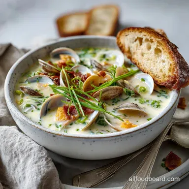 Clam Chowder Recipe with Fresh Clams (50 Min)