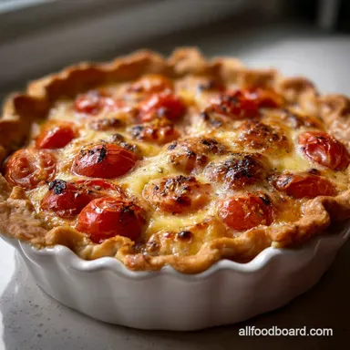 Fresh Tomato Pie: Flaky Crust, Creamy Cheese, and Simple Summer Garden Tomato Recipes Recipe Card
