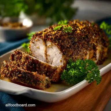 How to Make the BEST HERB Crusted Pork Loin Roast Recipe Card
