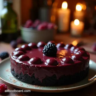 The Midnight Spell Dark Chocolate Blackberry Witchs Cauldron Cheesecake Recipe Card