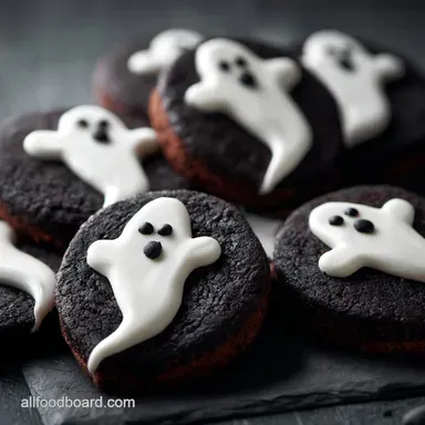 Halloween Cookies: Black Cocoa Cut-Outs with Perfect Ghostly Icing Recipe Card