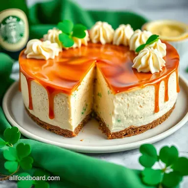 Boozy Irish Cream Cheesecake: A St. Patrick's Day Dream! Recipe Card