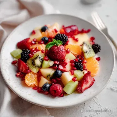 Healthy Brunch Fruit Salad in 15 Minutes Recipe Card