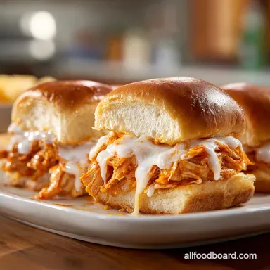 Buffalo Chicken Sliders with Cream Cheese: Baked and Gooey Recipe Card