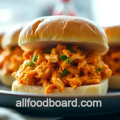Ultimate Buffalo Chicken Sliders on Buttery Hawaiian Rolls Recipe Card