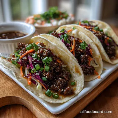Korean Beef Tacos Recipe Bulgogi Tacos Recipe Quic: 35 Min Recipe Card
