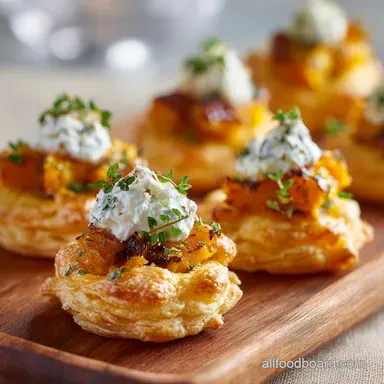Fall Appetizers: Flaky Butternut Squash Puffs with Whipped Feta