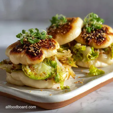 Cabbage Noodle Buns Pan-Seared Golden