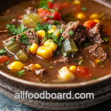 Caldo de Res: My Family's Authentic Mexican Beef Soup Recipe Card