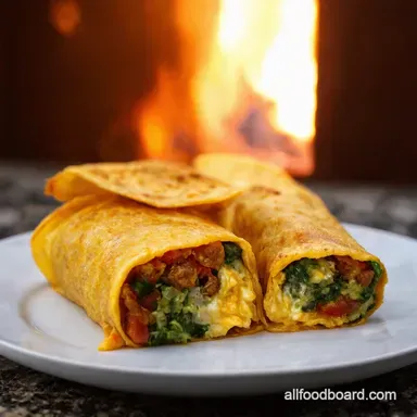 Campfire Breakfast My Easy Burritos for Camping Meals Recipe Card