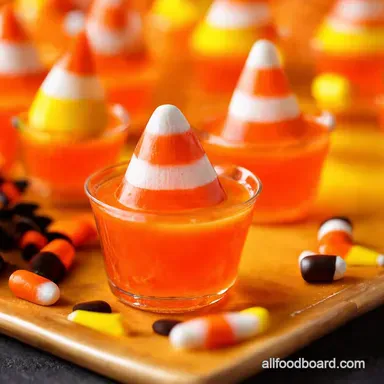 Spooky Fun Halloween Candy Corn JellO Shots Recipe Recipe Card