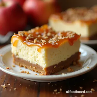 The Best Caramel Apple Cheesecake Bars Recipe Recipe Card