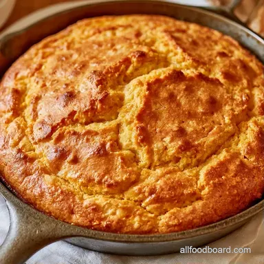 Crispy Cast Iron Skillet Cornbread Recipe Card