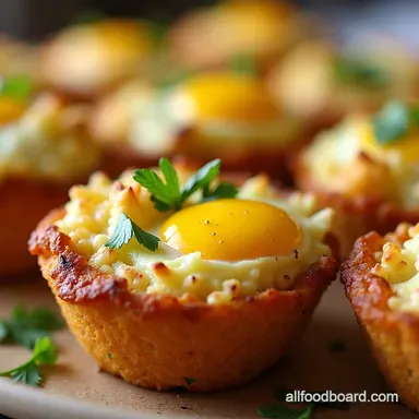 Cauliflower Hash Brown Egg Cups Healthy Easy Brunch Recipe Card