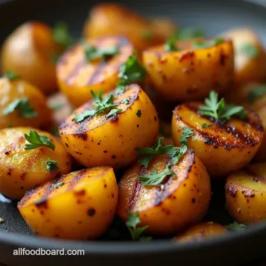 The Best Smoky Charred Herb Grilled Potatoes Recipe Recipe Card