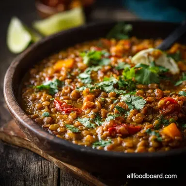 Cheap and Healthy Dinner Recipes: One-Pot Lentil Dahl (50 Mins) Recipe Card