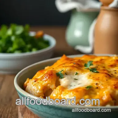 How to Bake Cheesy Chicken Comfort Food Casserole: Family-Approved Deliciousness Recipe Card