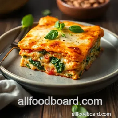 Ultimate Bake Cheesy Chicken Spinach Lasagna Yum! for Family Gatherings Recipe Card