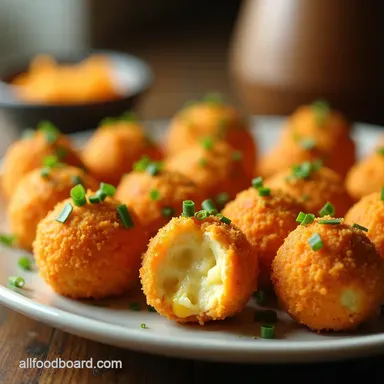 Cheesy Chive Bomb Bites Perfect Cheese Ball Bites Recipe Card