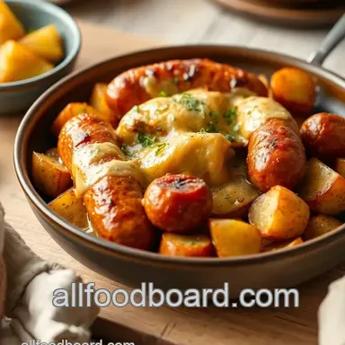 How to Bake Cheesy Sausage & Potatoes in 40 Mins—Your New Favorite! Recipe Card