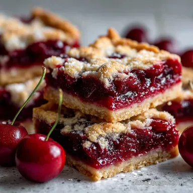 Cherry Pie Bars: Make Ahead and Freezer-Friendly Recipe Card