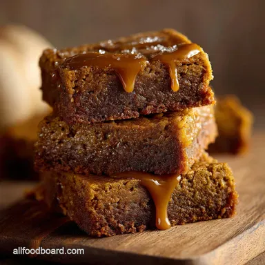 Pumpkin Dessert Recipes: Fudgy Brown Butter Blondies Recipe Card