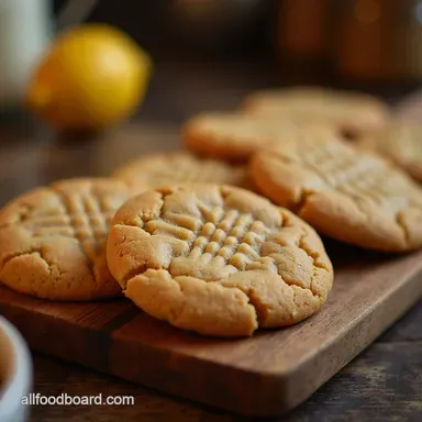 Perfectly Chewy Peanut Butter Cookies Classic Fork Mark Recipe Recipe Card