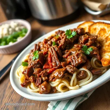 Chicago Italian Beef Recipe: Slow Cooker Perfection! Recipe Card