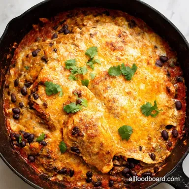 Chicken Black Bean Enchilada Skillet Quick Weeknight Win Recipe Card