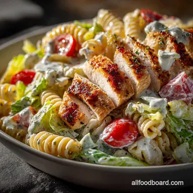 Chicken Caesar Pasta Salad: Ultimate Creamy Meal Prep Recipe Card